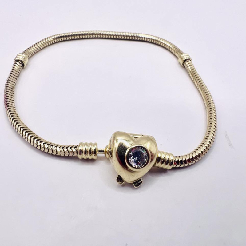 Kenzari Jewellery 14k Gold Heart Bracelet for women -6.96 Grams