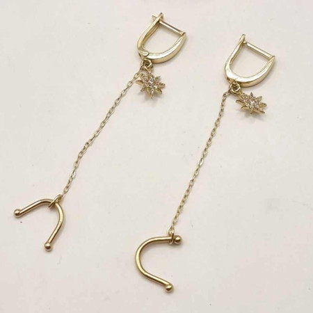 Kenzari Jewellery 14k Gold Earring for Women - 3.16 Grams