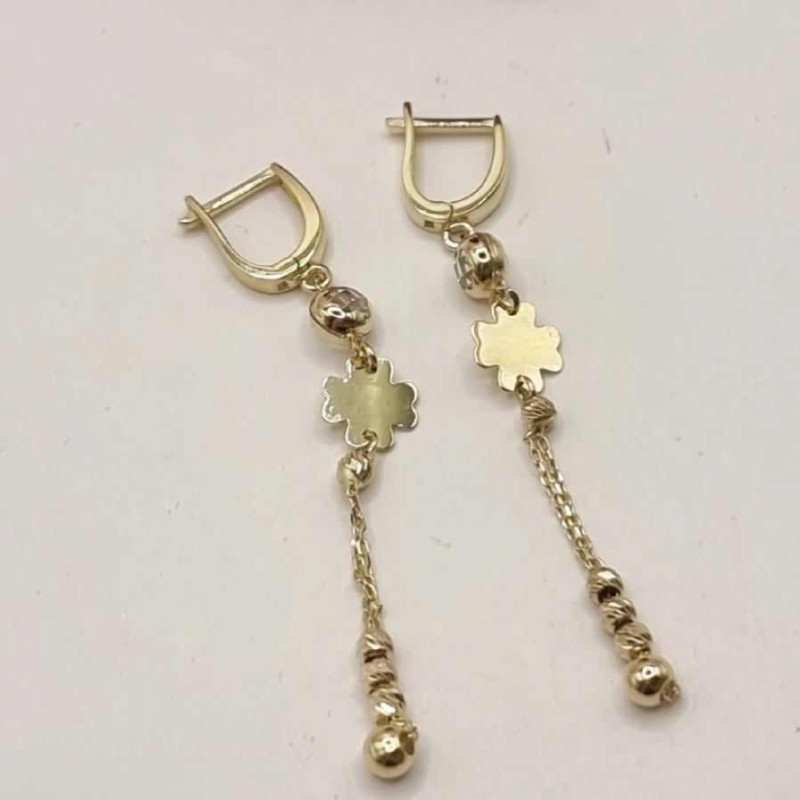 Kenzari Jewellery 14k Gold Earring for Women - 3.91 Grams