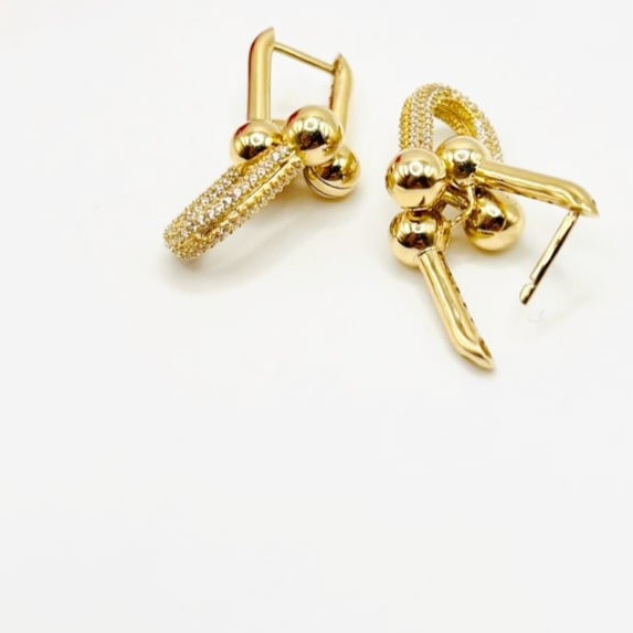 Kenzari Jewellery 14k Gold Earring for Women - 13.66 Grams