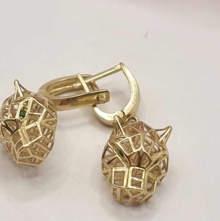 Kenzari Jewellery 14k Gold Earring for Women - 3.88 Grams