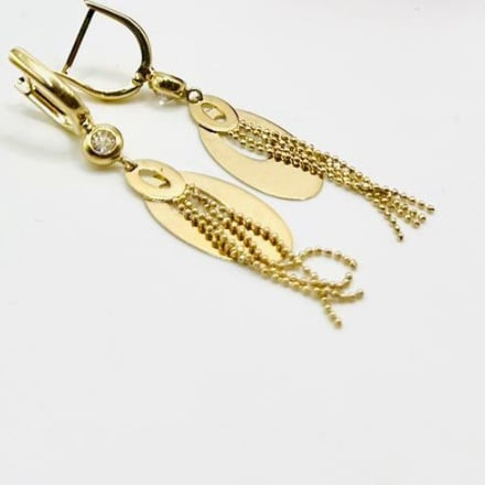 Kenzari Jewellery 14k Gold Earring for Women - 3.96 Grams