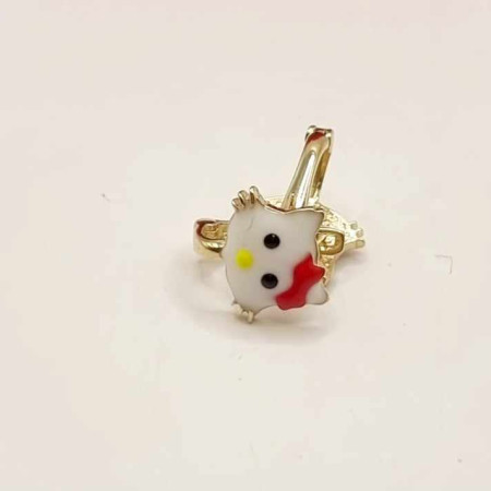 Kenzari Jewellery 14k Gold Hoop Cat Earring for Kids - 1.49 Grams Kenzari Jewellery 14k Gold Hoop Cat Earring for Kids - 1.49 Grams