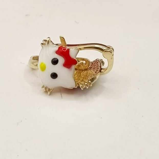 Kenzari Jewellery 14k Gold Hoop Cat Earring for Kids - 1.50 Grams Kenzari Jewellery 14k Gold Hoop Cat Earring for Kids - 1.50 Grams