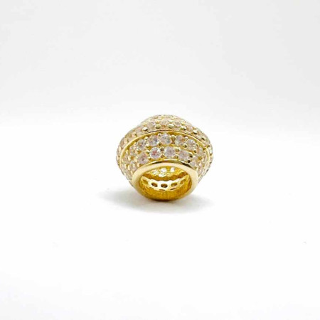 Kenzari Jewellery 14k Gold Sphere Charm with Cubic Zirconia - 1.26 Grams Kenzari Jewellery 14k Gold Sphere Charm with Cubic Zirconia - 1.26 Grams
