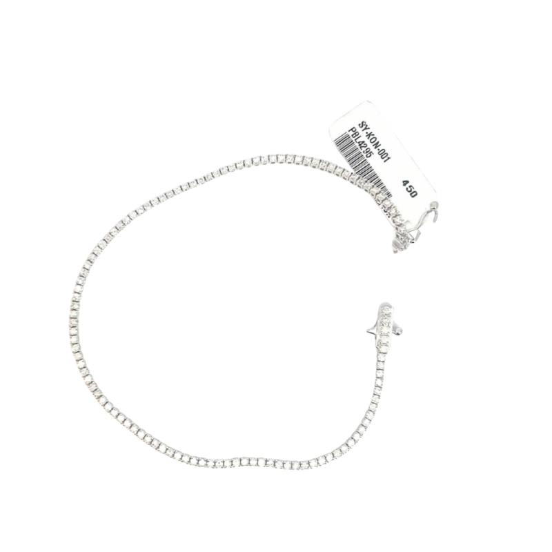 18K White Gold Diamond Tennis Bracelet – 0.98 CT Q SI