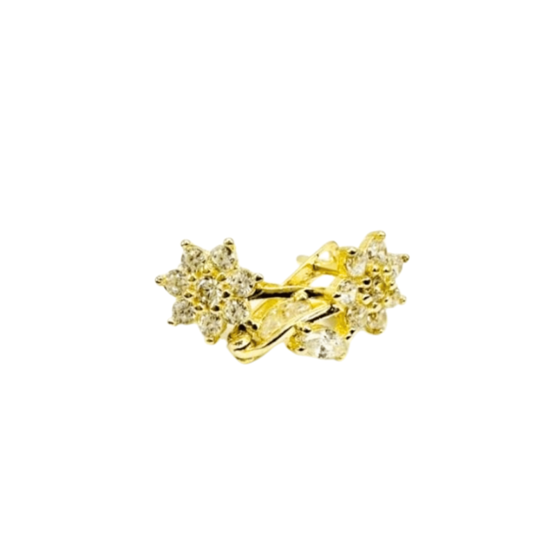Kenzari Jewellery 14k Gold Stone Earring for Kids - 1.69 Grams