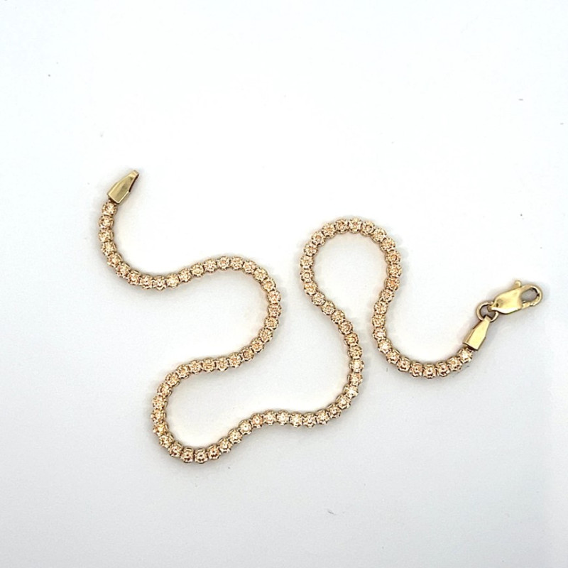 Kenzari Jewellery 14k Gold Bead Bracelet for Women - 2.92 Grams