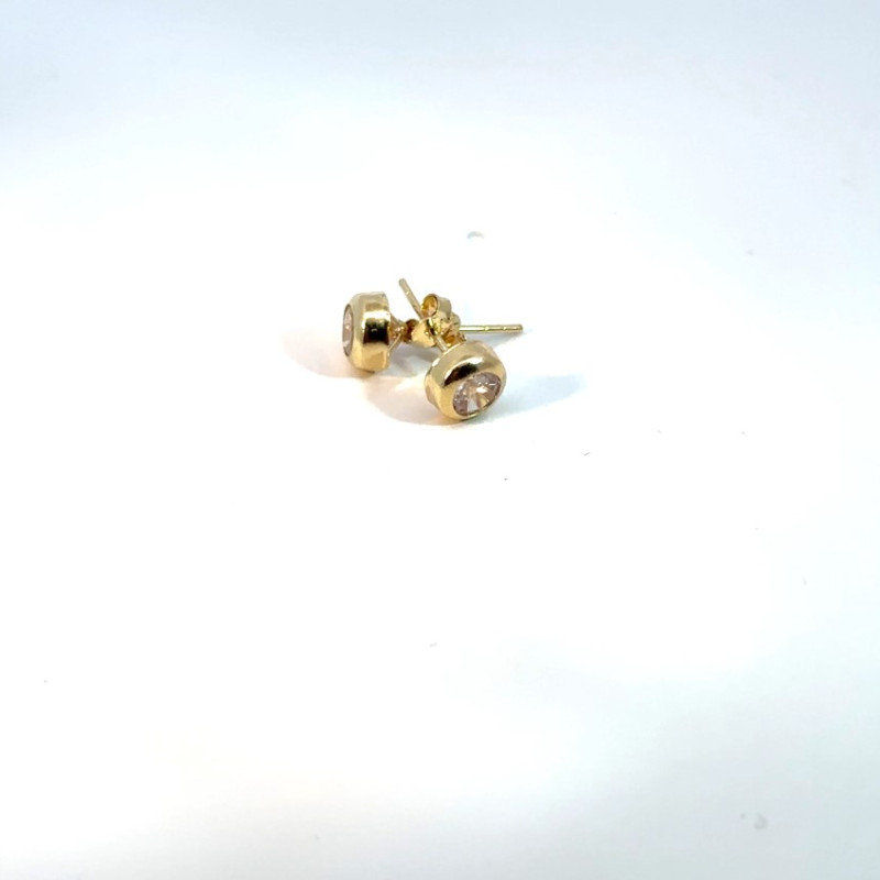 Kenzari Jewellery 14k Gold Stone Earring for Women - 1.14 Grams