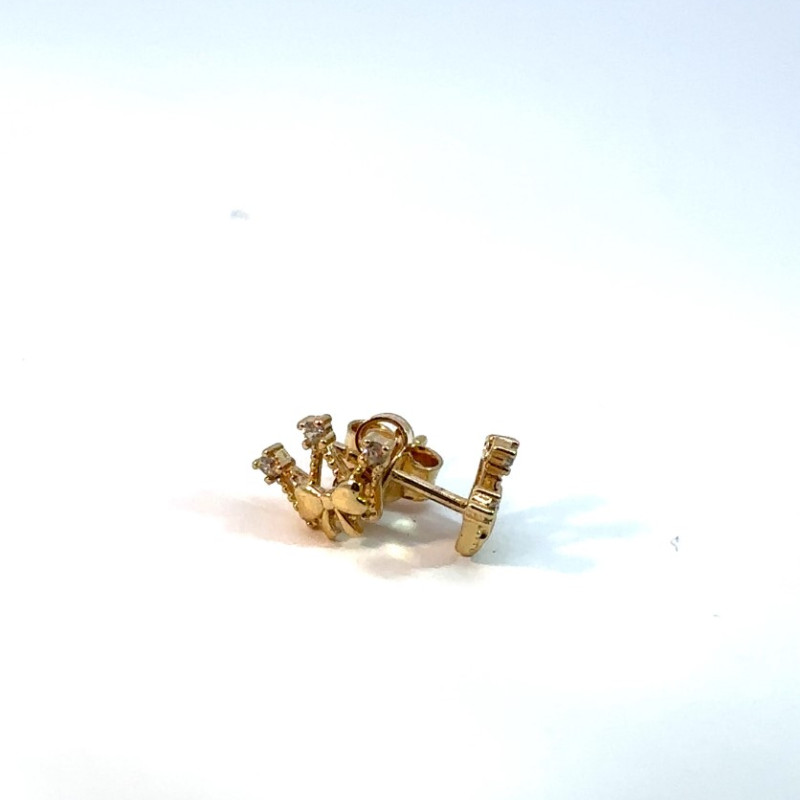Kenzari Jewellery 14k Gold Earring for Women - 1.06 Grams