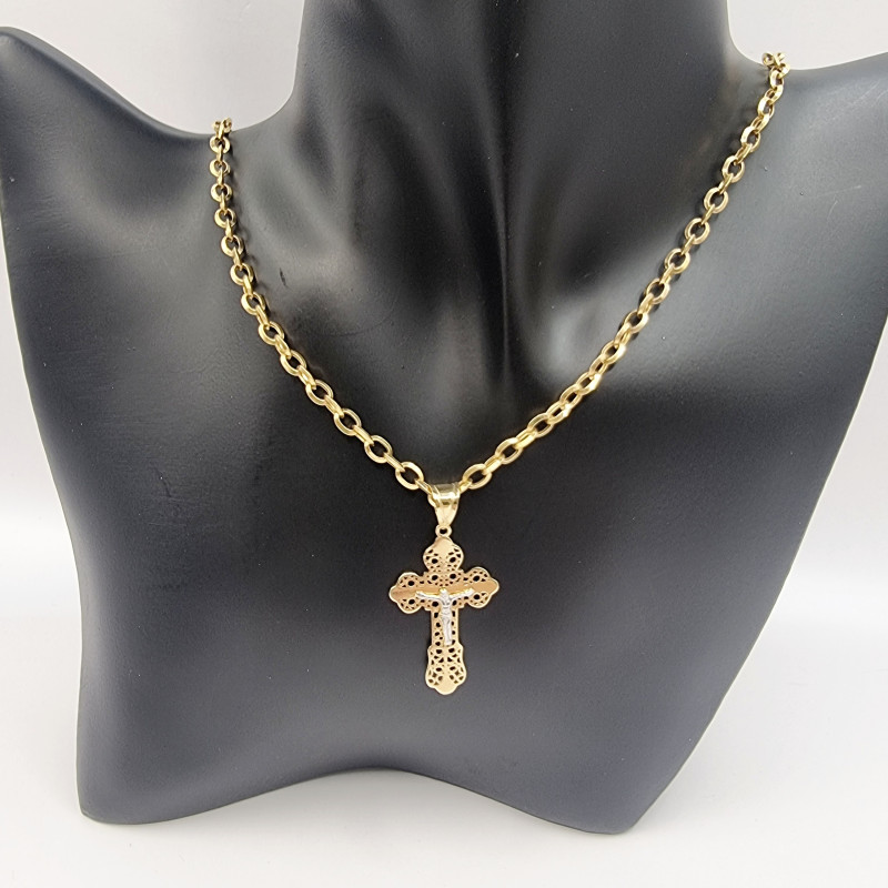 Kenzari Jewellery 14k Gold Necklace with Cross Pendant for Women - 6.76 Grams Kenzari Jewellery 14k Gold Necklace with Cross Pendant for Women - 6.76 Grams