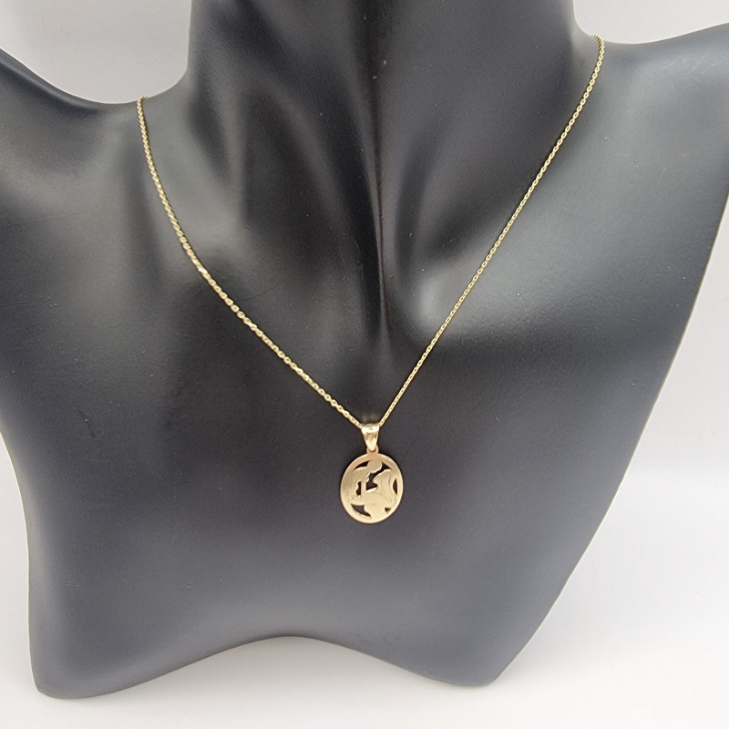 Kenzari Jewellery 14k Gold Necklace with Pendant for Women - 2.63 Grams