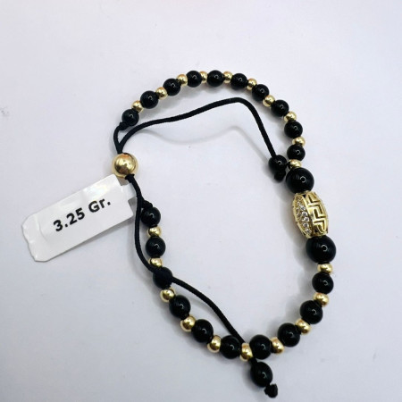 Kenzari Jewellery 14k Gold String Bracelet for Men - 3.25 Grams Kenzari Jewellery 14k Gold String Bracelet for Men - 3.25 Grams