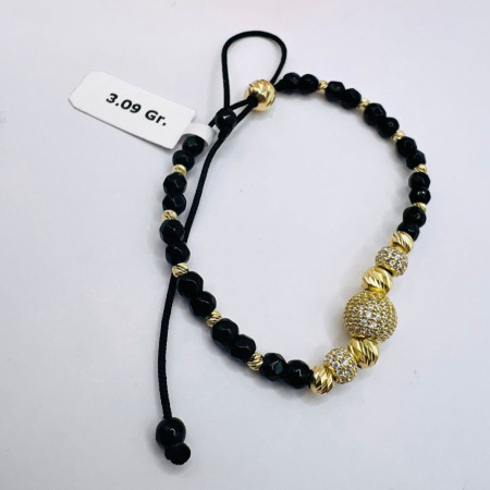 Kenzari Jewellery 14k Gold String Bracelet for Men - 3.09 Grams Kenzari Jewellery 14k Gold String Bracelet for Men - 3.09 Grams