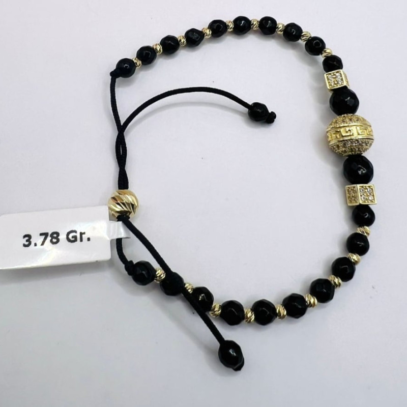 Kenzari Jewellery 14k Gold String Bracelet for Men - 3.78 Grams