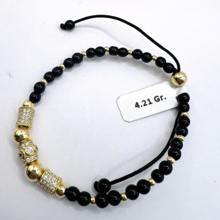 Kenzari Jewellery 14k Gold String Bracelet for Men - 4.21 Grams Kenzari Jewellery 14k Gold String Bracelet for Men - 4.21 Grams