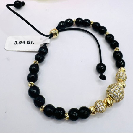 Kenzari Jewellery 14k Gold String Bracelet for Men - 3.94 Grams Kenzari Jewellery 14k Gold String Bracelet for Men - 3.94 Grams