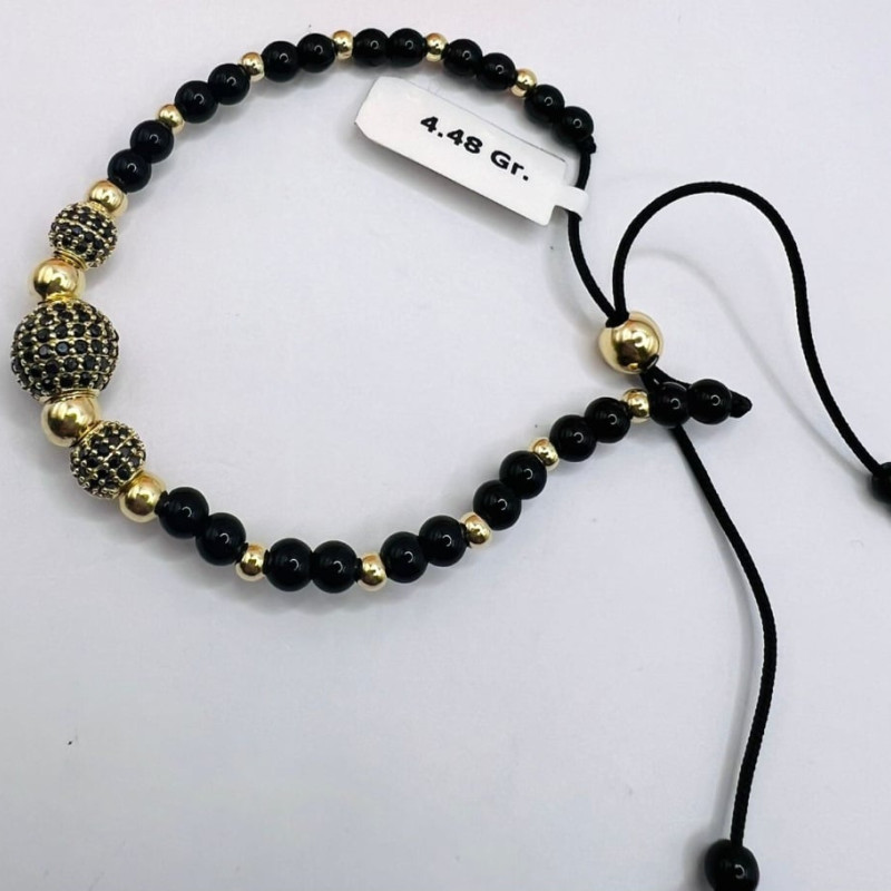 Kenzari Jewellery 14k Gold String Bracelet for Men - 4.48 Grams