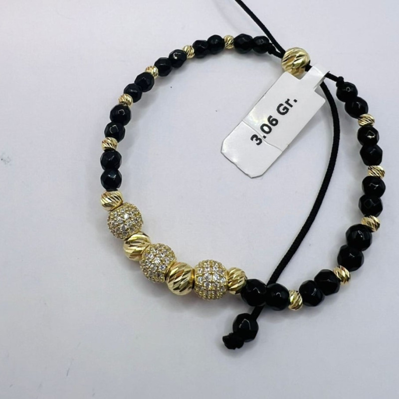 Kenzari Jewellery 14k Gold String Bracelet for Men - 3.06 Grams