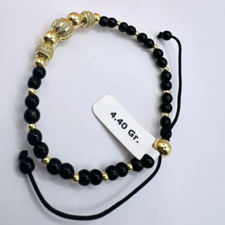 Kenzari Jewellery 14k Gold String Bracelet for Men - 4.40 Grams Kenzari Jewellery 14k Gold String Bracelet for Men - 4.40 Grams