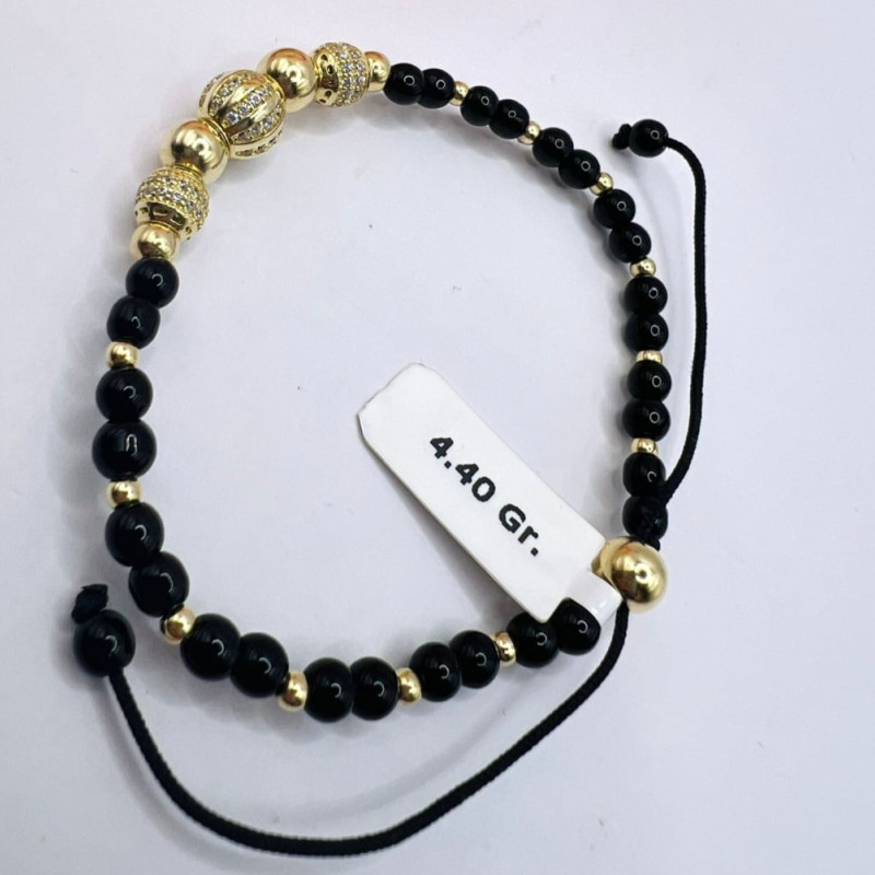 Kenzari Jewellery 14k Gold String Bracelet for Men - 4.40 Grams