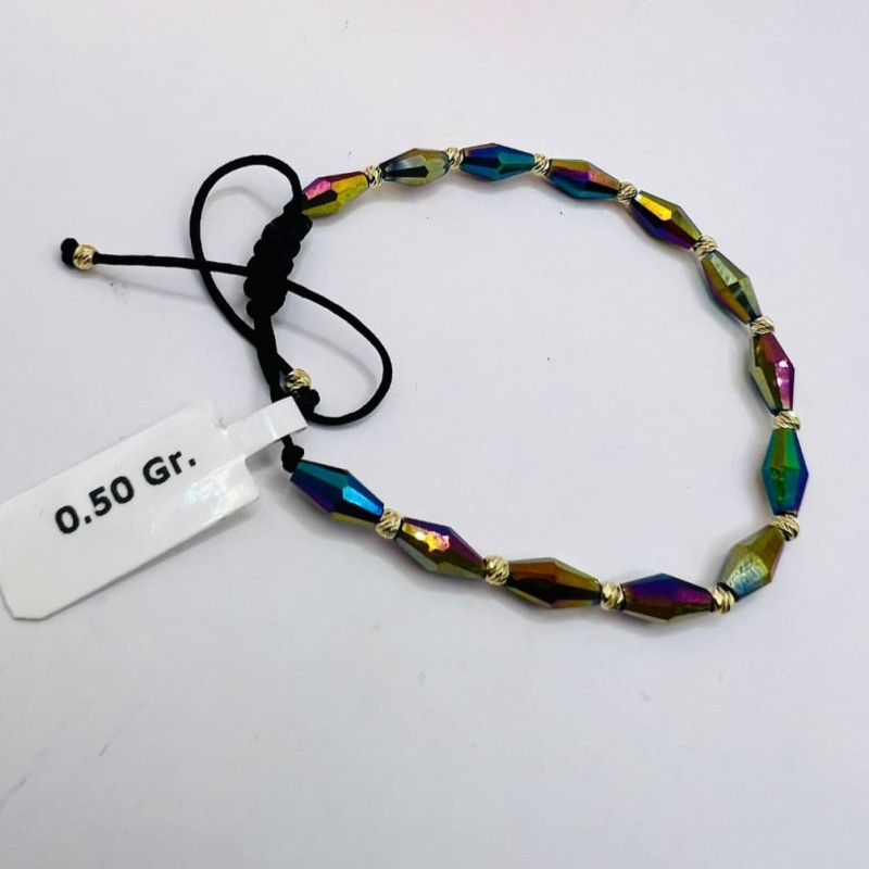 Kenzari Jewellery 14k Gold String Bracelet for Men - 0.50 Grams