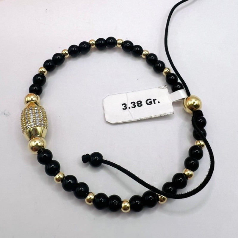 Kenzari Jewellery 14k Gold String Bracelet for Men - 3.38 Grams
