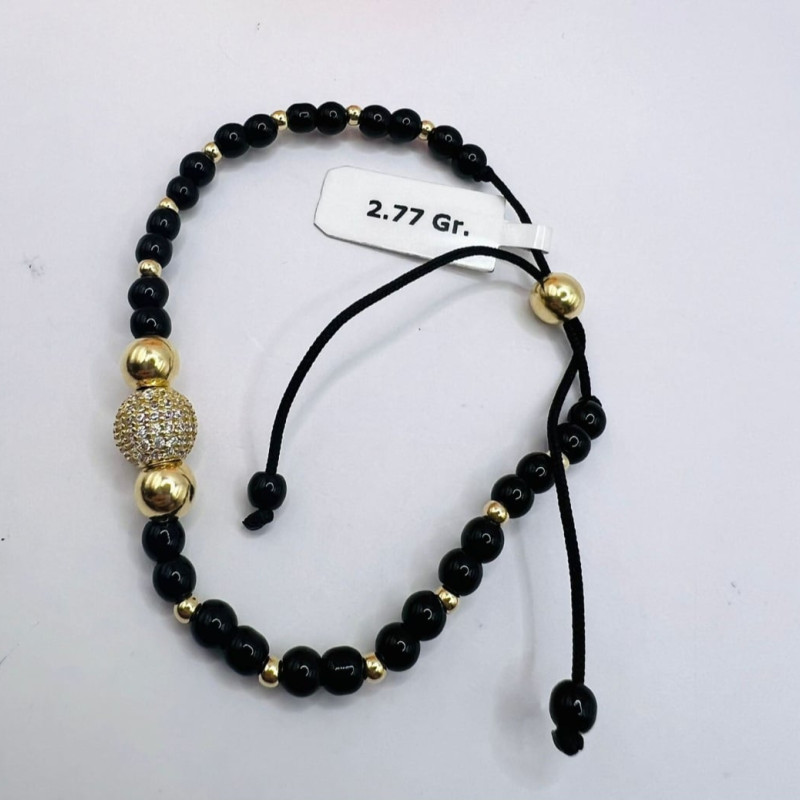 Kenzari Jewellery 14k Gold String Bracelet for Men - 2.77 Grams