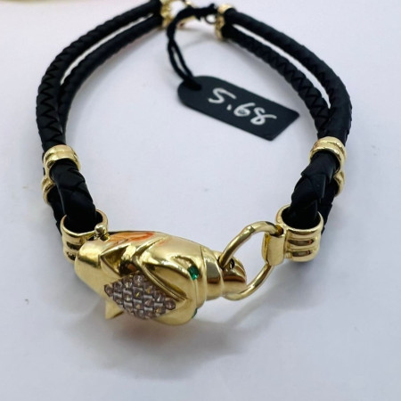 Kenzari Jewellery 14k Gold String Bracelet for Men - 5.68 Grams