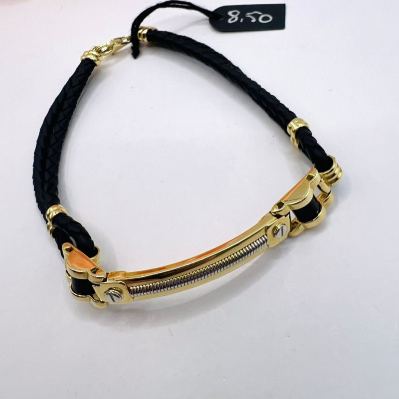 Kenzari Jewellery 14k Gold String Bracelet for Men - 8.50 Grams