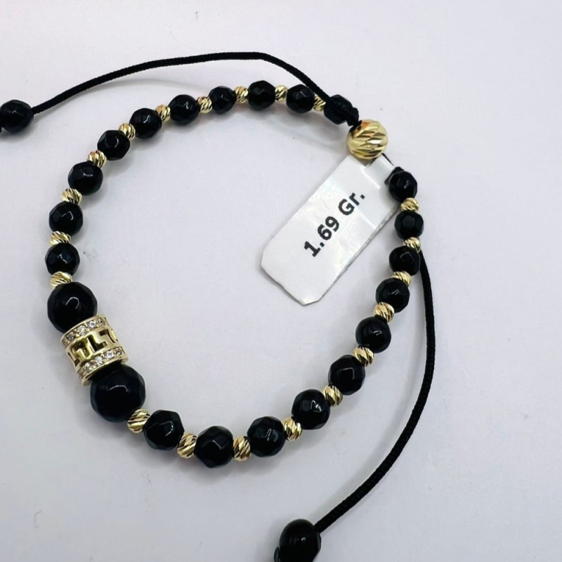 Kenzari Jewellery 14k Gold String Bracelet for Men - 1.69 Grams