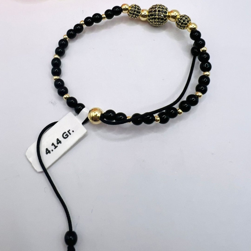 Kenzari Jewellery 14k Gold String Bracelet for Men - 4.14 Grams