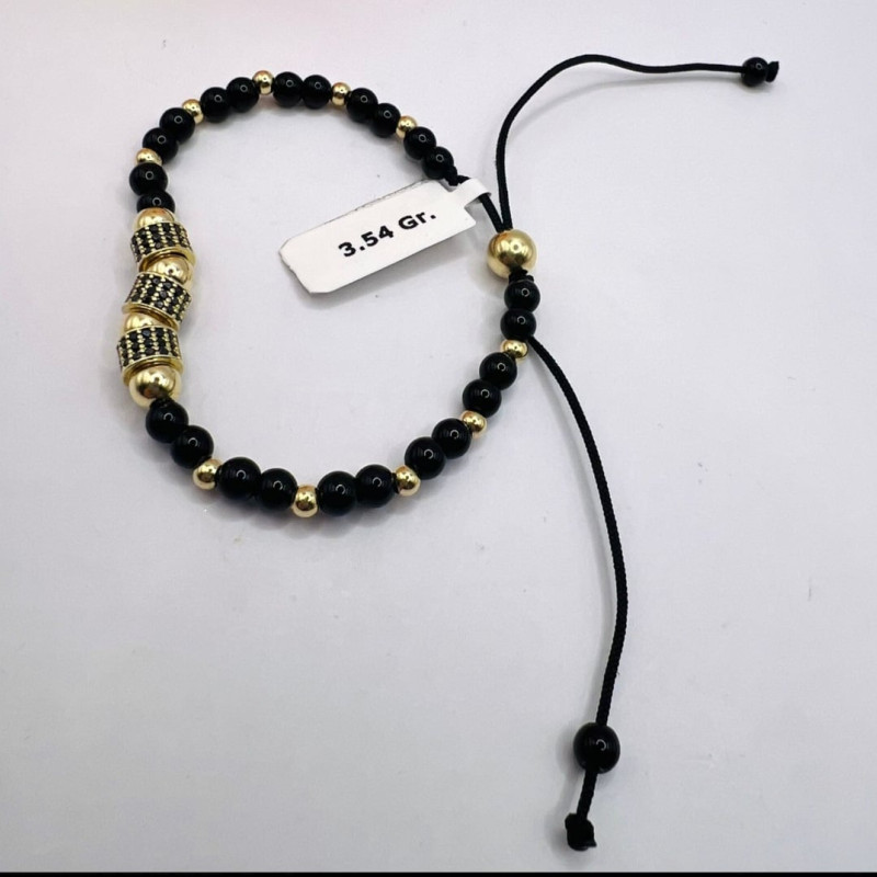 Kenzari Jewellery 14k Gold String Bracelet for Men - 3.54 Grams Kenzari Jewellery 14k Gold String Bracelet for Men - 3.54 Grams