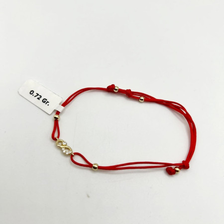 Kenzari Jewellery 14k Gold Red String Bracelet for Women - 0.72 Gram Kenzari Jewellery 14k Gold Red String Bracelet for Women - 0.72 Gram