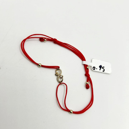 Kenzari Jewellery 14k Gold Red String Bracelet for Women - 0.95 Grams Kenzari Jewellery 14k Gold Red String Bracelet for Women - 0.95 Grams