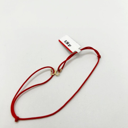 Kenzari Jewellery 14k Gold Red String Bracelet for Women - 0.36 Grams Kenzari Jewellery 14k Gold Red String Bracelet for Women - 0.36 Grams