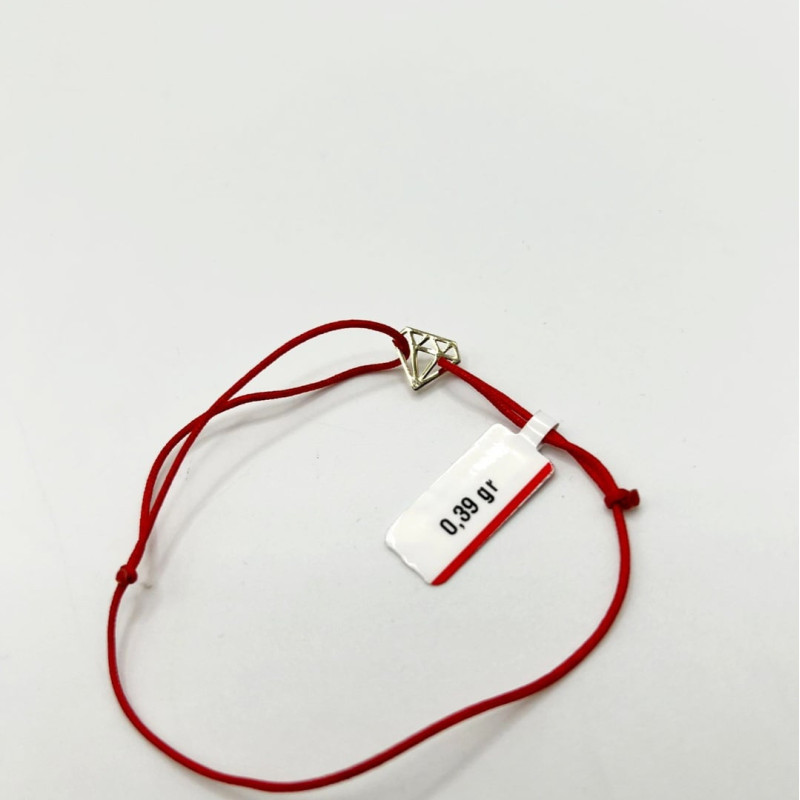 Kenzari Jewellery 14k Gold Red String Bracelet for Women - 0.39 Gram