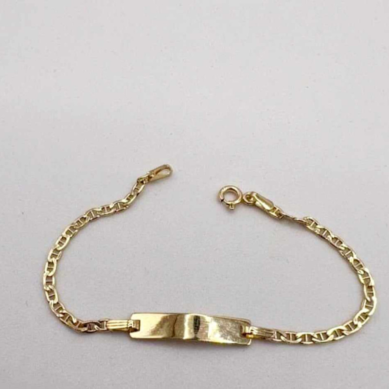 Kenzari Jewellery 14k Gold Nameplate Bracelet for Kids - 1.77 Grams