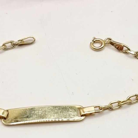 Kenzari Jewellery 14k Gold Nameplate Bracelet for Kids - 2.39 Grams