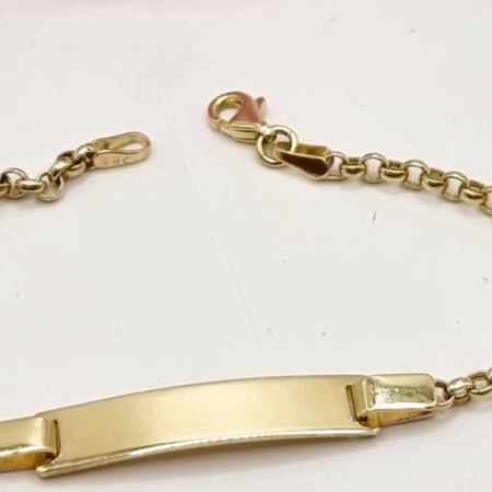 Kenzari Jewellery 14k Gold Nameplate Bracelet for Kids - 3.90 Grams