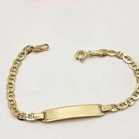Kenzari Jewellery 14k Gold Nameplate Bracelet for Kids - 2.64 Grams
