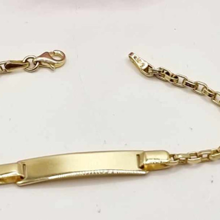 Kenzari Jewellery 14k Gold Nameplate Bracelet for Kids - 4.12 Grams