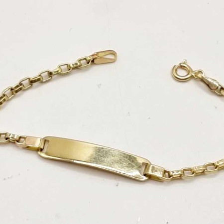 Kenzari Jewellery 14k Gold Nameplate Bracelet for Kids - 2.42 Grams