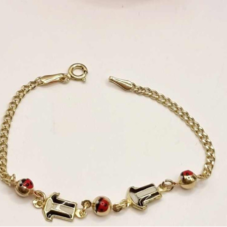 Kenzari Jewellery 14k Gold Chain with Accents Bracelet for Kids - 2.23 Grams Kenzari Jewellery 14k Gold Chain with Accents Bracelet for Kids - 2.23 Grams