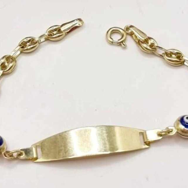 Kenzari Jewellery 14k Gold Nameplate Bracelet for Kids - 2.43 Grams