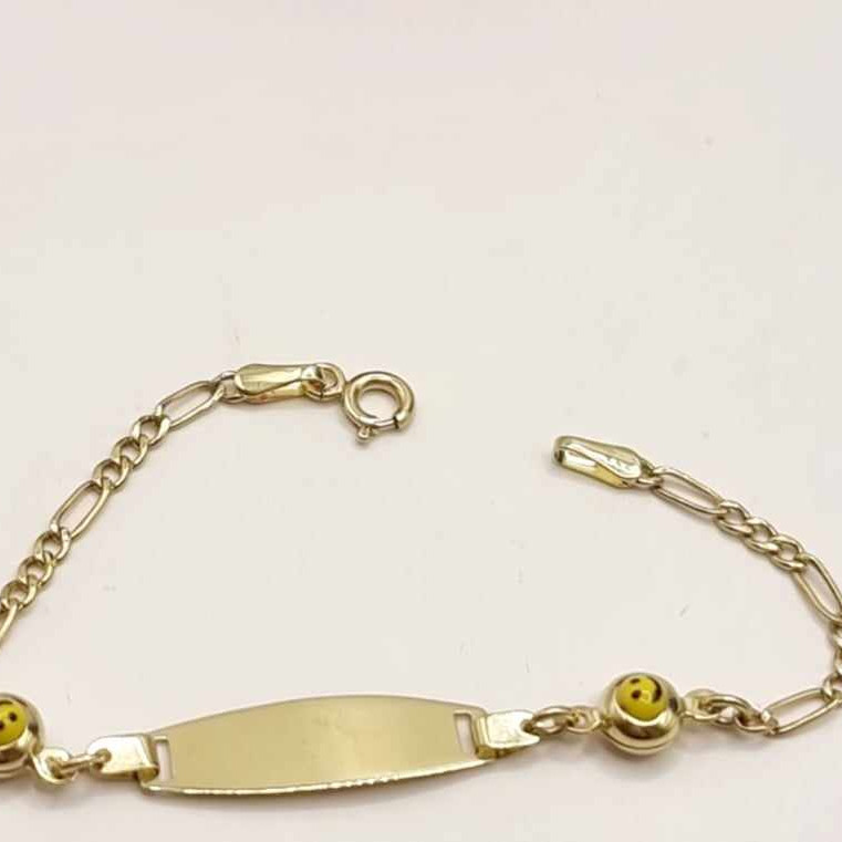 Kenzari Jewellery 14k Gold Nameplate Bracelet for Kids - 1.83 Grams