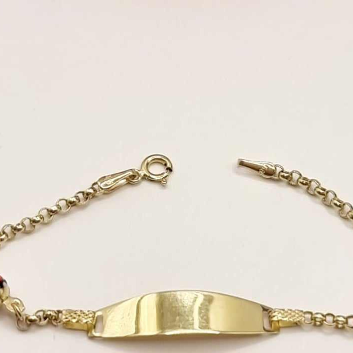 Kenzari Jewellery 14k Gold Nameplate Bracelet for Kids - 2.60 Grams
