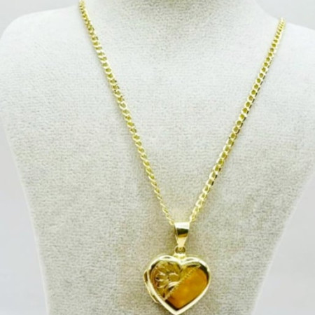 Kenzari Jewellery 14k Gold Necklace with Heart Pendant for Women - 5.45 Grams Kenzari Jewellery 14k Gold Necklace with Heart Pendant for Women - 5.45 Grams