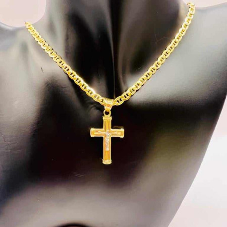 Kenzari Jewellery 14k Gold Necklace with Cross Pendant for Women - 9.88 Grams Kenzari Jewellery 14k Gold Necklace with Cross Pendant for Women - 9.88 Grams