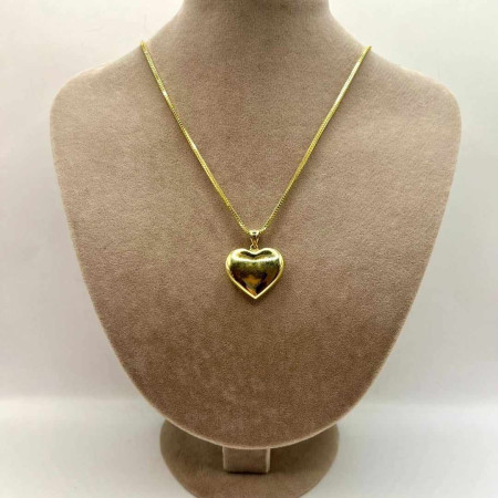 Kenzari Jewellery 14k Gold Necklace with Heart Pendant for Women - 7.92 Grams Kenzari Jewellery 14k Gold Necklace with Heart Pendant for Women - 7.92 Grams